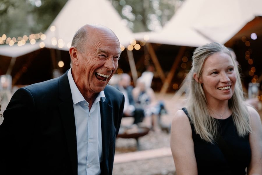 Close-up magic at an outdoor wedding